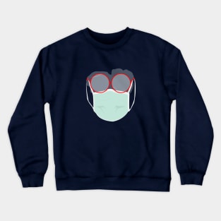 foggy glasses, face mask Crewneck Sweatshirt